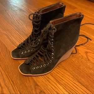 Jeffrey Campbell Lace up wedge sandals